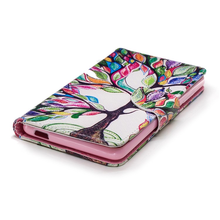 Pattern Printing PU Leather Protection Cell Phone Shell for Nokia 2.1 - Colorized Tree-6