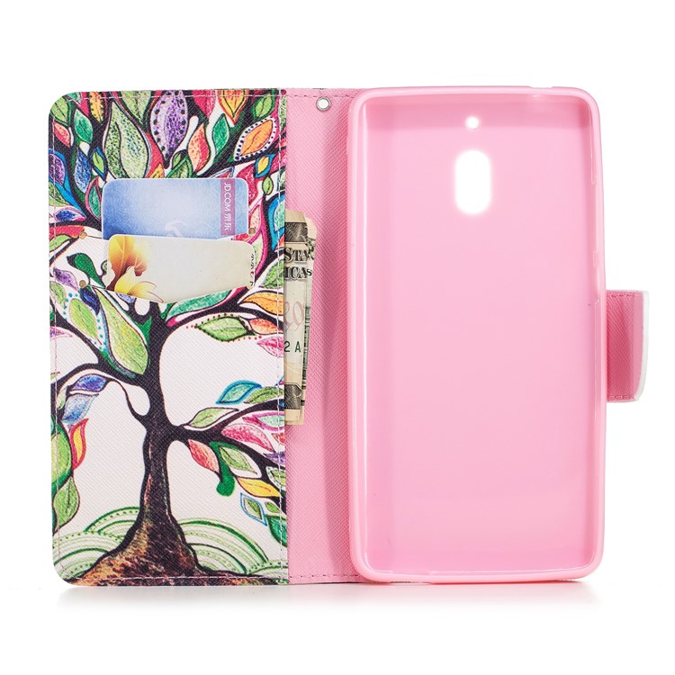 Pattern Printing PU Leather Protection Cell Phone Shell for Nokia 2.1 - Colorized Tree-8