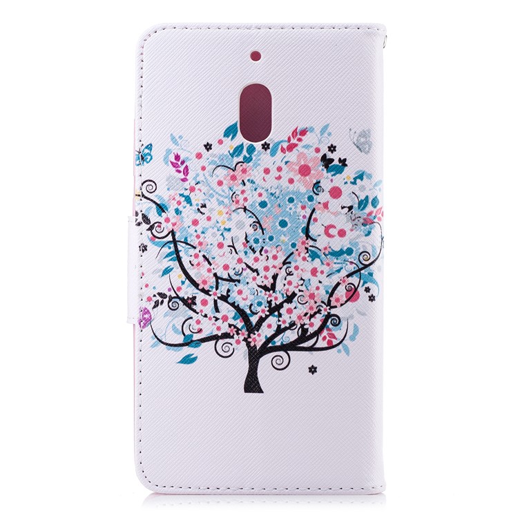 Pattern Printing PU Leather Protection Mobile Phone Case for Nokia 2.1 - Flowered Tree-3