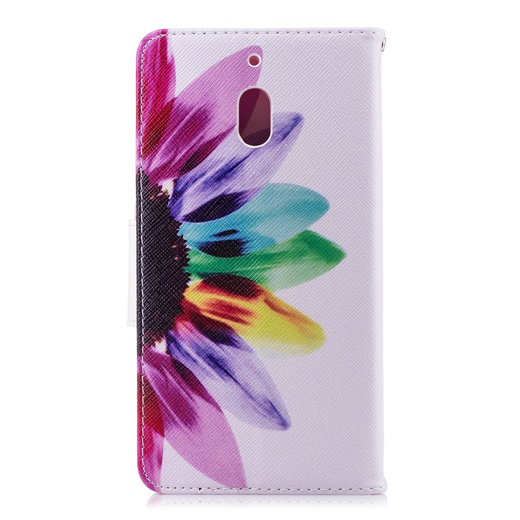 Pattern Printing PU Leather Protection Mobile Phone Cover for Nokia 2.1 - Petals Pattern-3