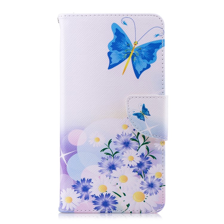 Pattern Printing PU Leather Protection Phone Case for Nokia 2.1 - Blue Butterflies-2