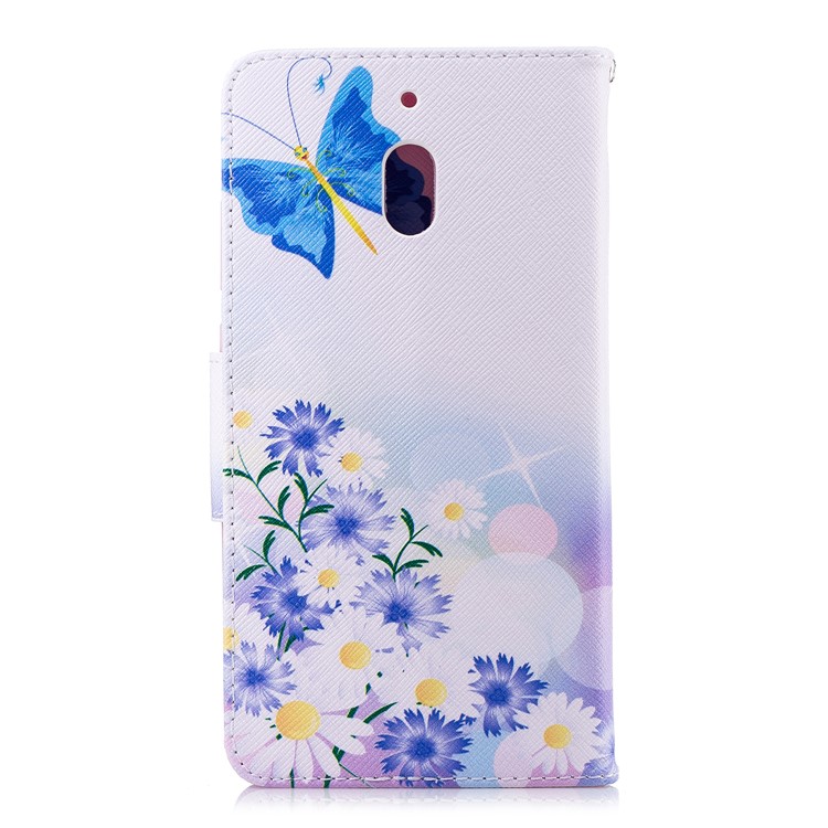 Pattern Printing PU Leather Protection Phone Case for Nokia 2.1 - Blue Butterflies-3