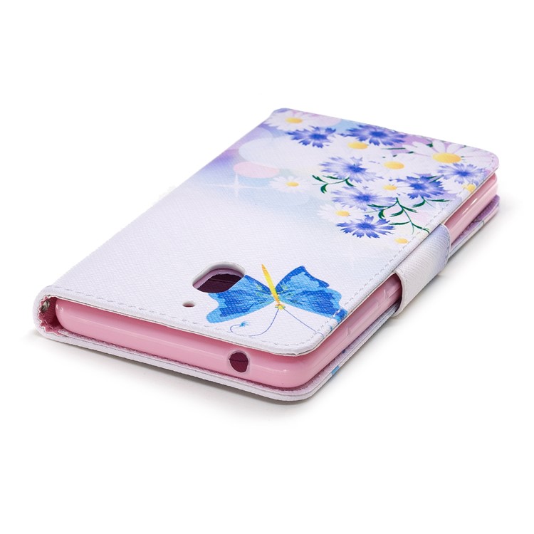 Pattern Printing PU Leather Protection Phone Case for Nokia 2.1 - Blue Butterflies-7