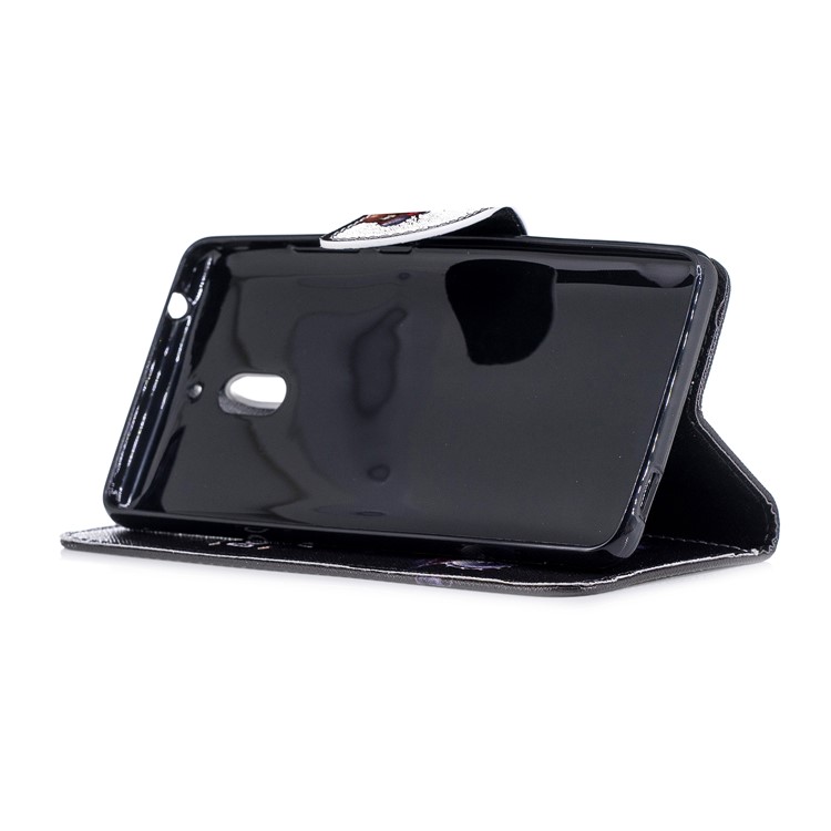 Pattern Printing PU Leather Magnetic Protection Cell Phone Case for Nokia 2.1 - Bear And Its Warnings-5