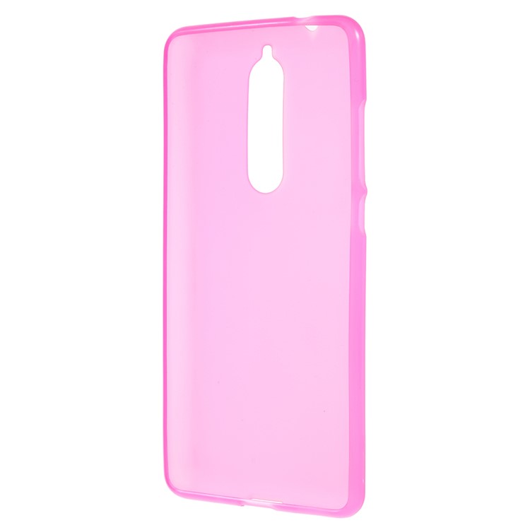 Double-sided Matte TPU Gel Back Mobile Cover for Nokia 5.1 - Rose-2