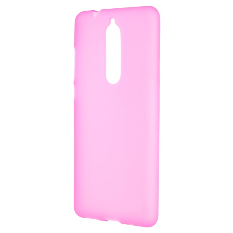 Double-sided Matte TPU Gel Back Mobile Cover for Nokia 5.1 - Rose-3