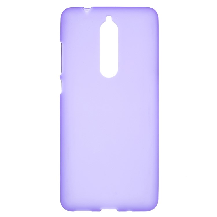 Double-sided Matte TPU Gel Back Phone Accessory Case for Nokia 5.1 - Purple-1