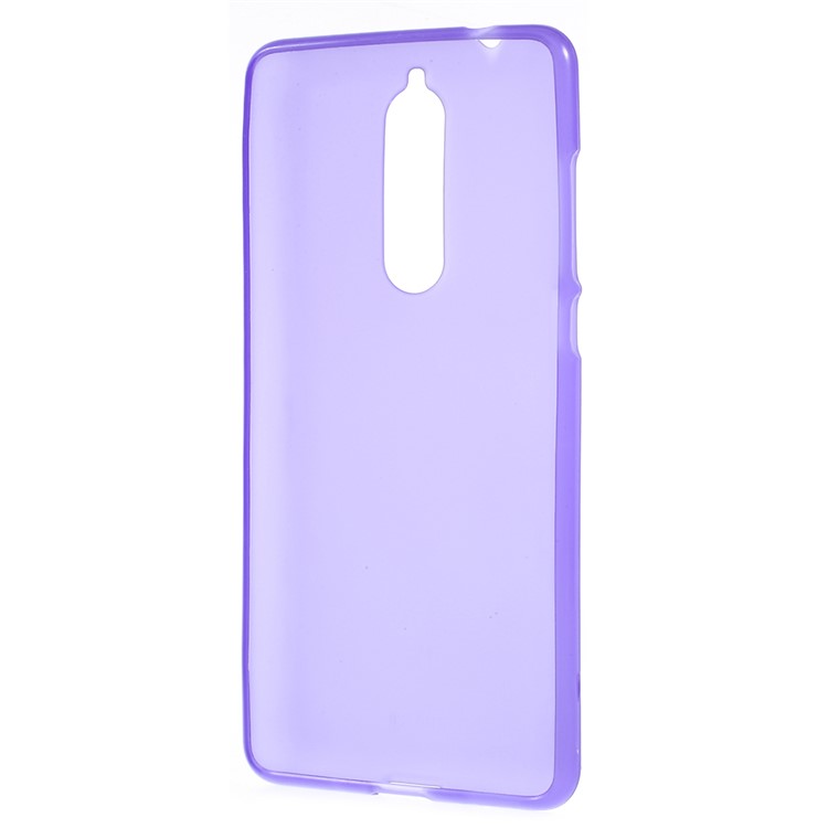 Double-sided Matte TPU Gel Back Phone Accessory Case for Nokia 5.1 - Purple-3