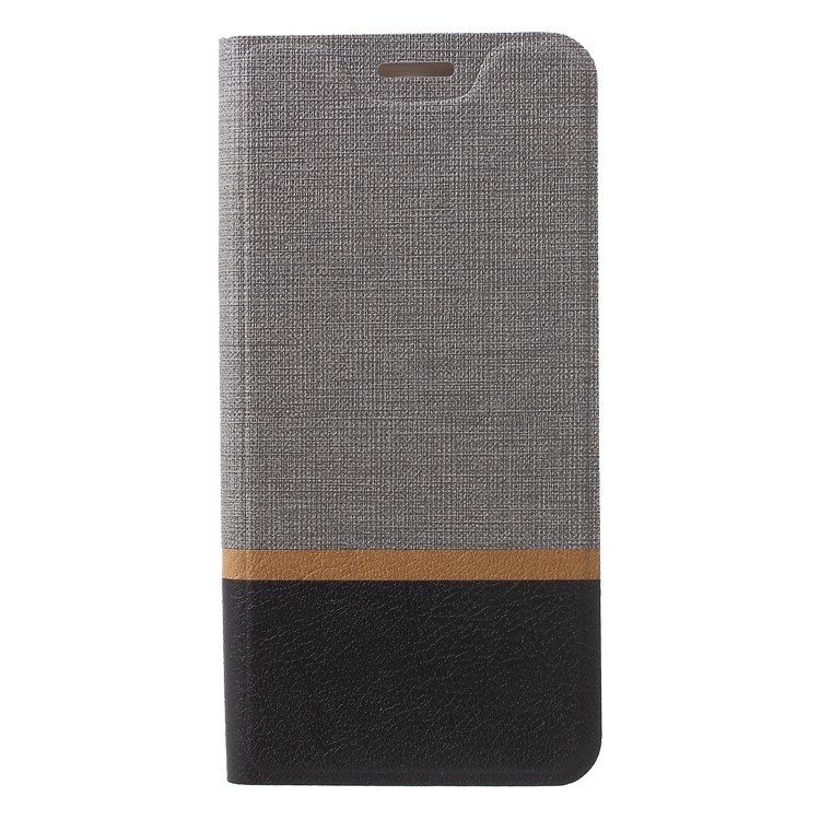 Cross Texture PU Leather Case with Card Holder for Nokia 5.1 Plus / X5 - Grey-1