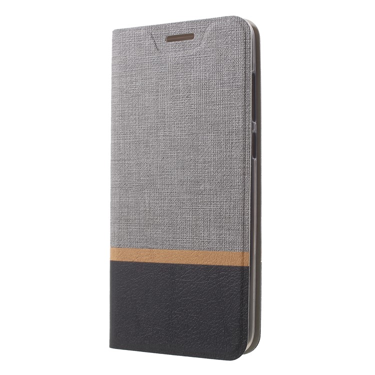 Cross Texture PU Leather Case with Card Holder for Nokia 5.1 Plus / X5 - Grey-3