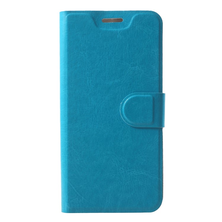 For Nokia 5.1 Plus / X5 Crazy Horse Texture Stand Leather Card Holder Phone Casing - Blue-1