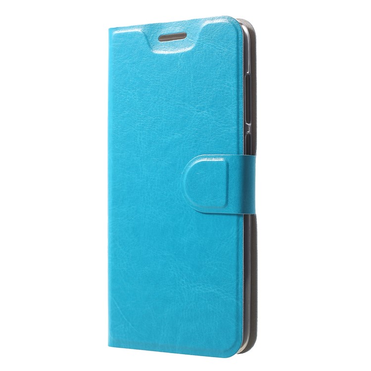 For Nokia 5.1 Plus / X5 Crazy Horse Texture Stand Leather Card Holder Phone Casing - Blue-3