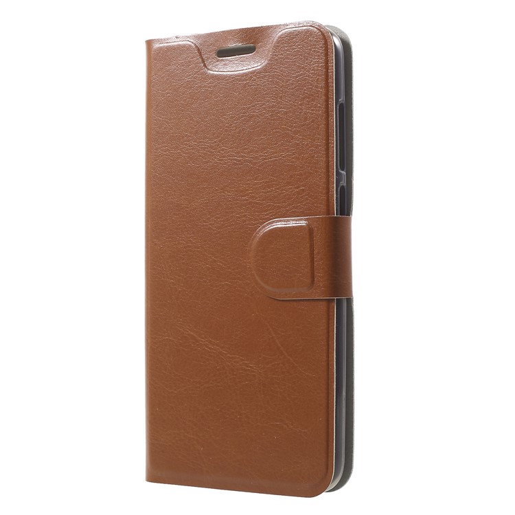 Crazy Horse Texture Stand Leather Card Holder Protection Flip Case for Nokia 5.1 Plus / X5 - Brown-3