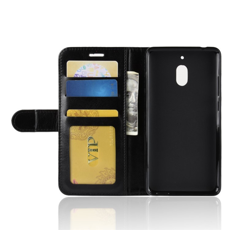 Crazy Horse Texture Wallet Stand Leather Phone Case for Nokia 2.1 - Black-5