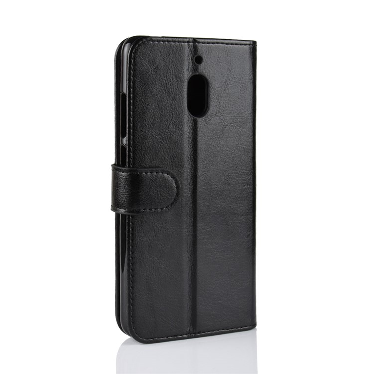 Crazy Horse Texture Wallet Stand Leather Phone Case for Nokia 2.1 - Black-8