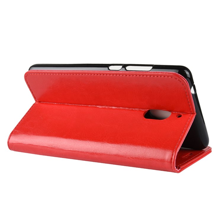 Crazy Horse Texture Wallet Stand Leather Phone Shell for Nokia 2.1 - Red-7