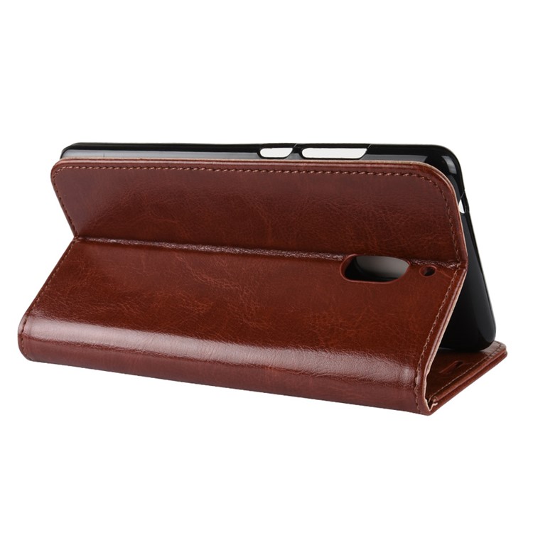 Crazy Horse Texture Wallet Stand Leather Mobile Casing for Nokia 2.1 - Brown-5