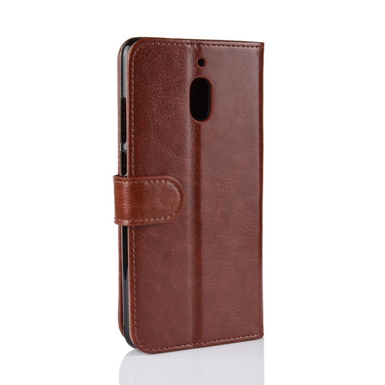 Crazy Horse Texture Wallet Stand Leather Mobile Casing for Nokia 2.1 - Brown-6