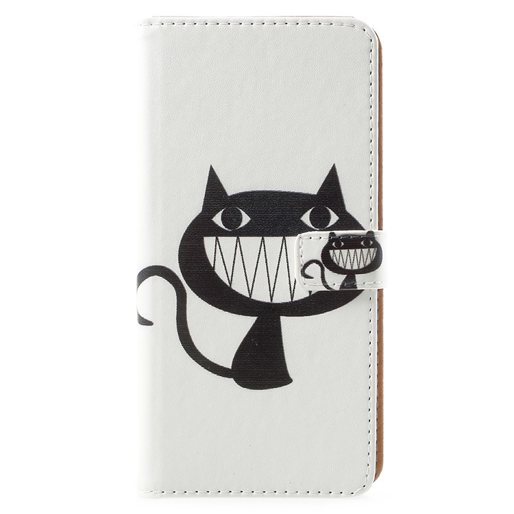 For Nokia 5.1 Pattern Printing Leather Folio Wallet Stand Shell - Black Cat-1