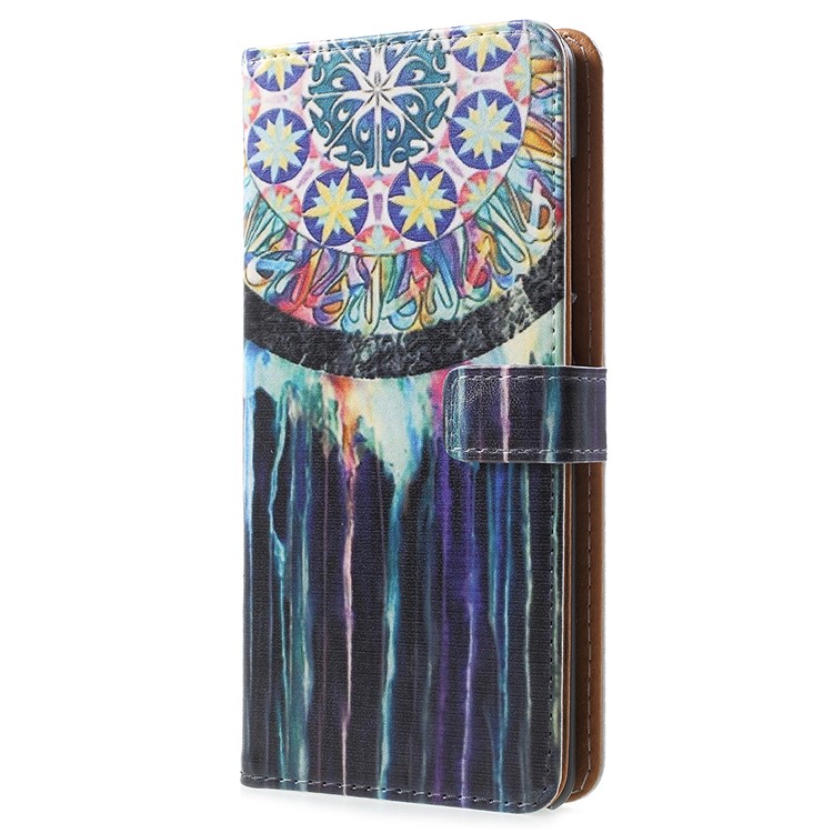 For Nokia 5.1 Pattern Printing Leather Folio Wallet Stand Accessory Casing - Dream Catcher-2