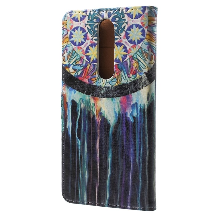 For Nokia 5.1 Pattern Printing Leather Folio Wallet Stand Accessory Casing - Dream Catcher-3