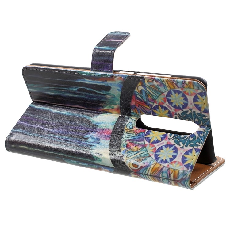 For Nokia 5.1 Pattern Printing Leather Folio Wallet Stand Accessory Casing - Dream Catcher-4