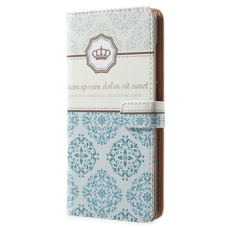 For Nokia 5.1 Pattern Printing Leather Folio Wallet Stand Cellphone Casing - Damask Flower-2