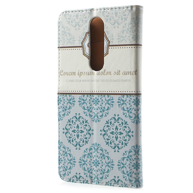 For Nokia 5.1 Pattern Printing Leather Folio Wallet Stand Cellphone Casing - Damask Flower-3