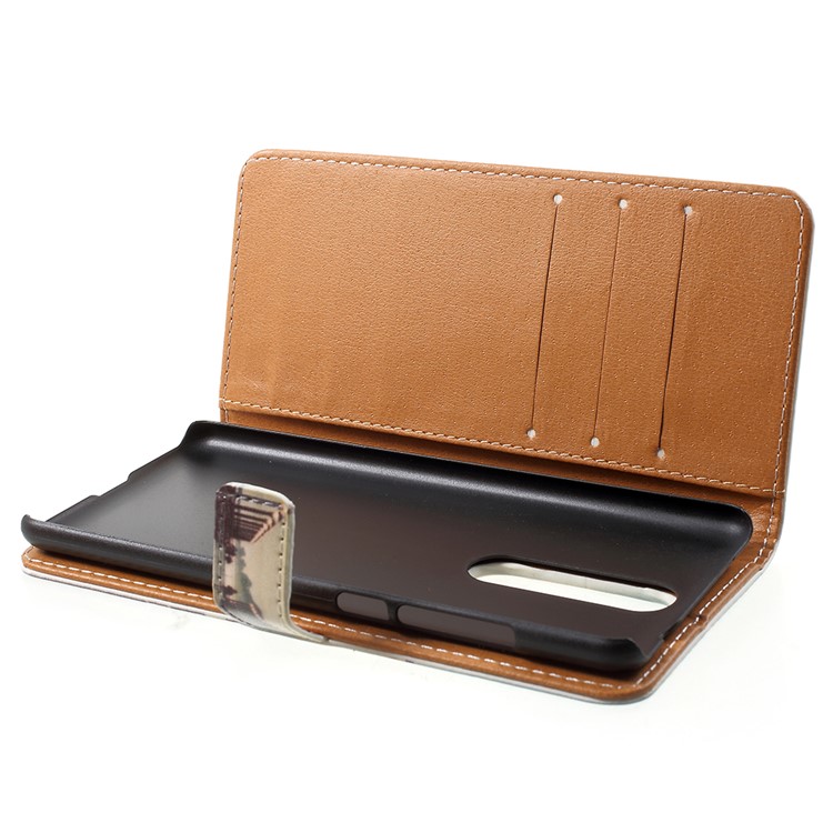 For Nokia 5.1 Pattern Printing Leather Folio Wallet Stand Cellphone Cover - Dock at Sunset-5