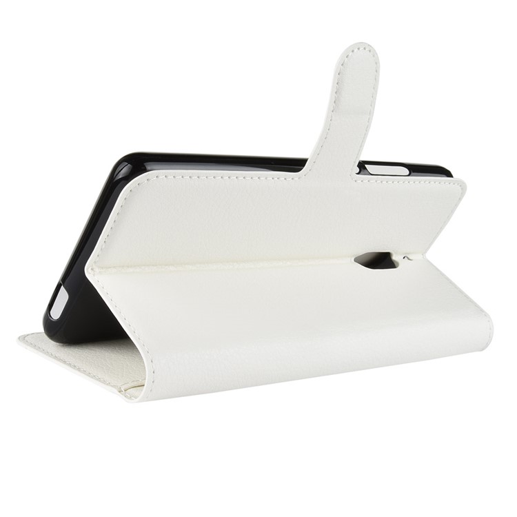 Litchi Skin PU Leather Magnetic Wallet Stand Cover for Nokia 2.1 - White-5