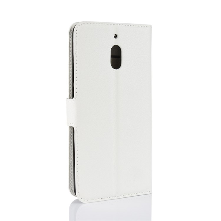 Litchi Skin PU Leather Magnetic Wallet Stand Cover for Nokia 2.1 - White-6
