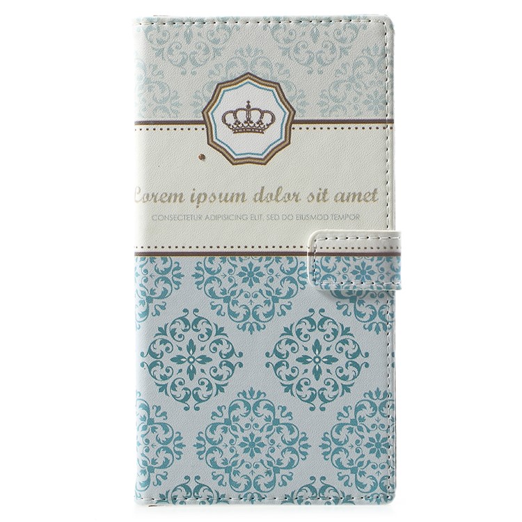 For Nokia 3.1 Pattern Printing Wallet Stand Leather Mobile Protection Casing - Damask Flower-2