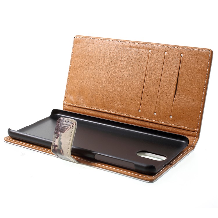 For Nokia 3.1 Pattern Printing Wallet Stand Leather Phone Accessory Case - Dock at Sunset-5