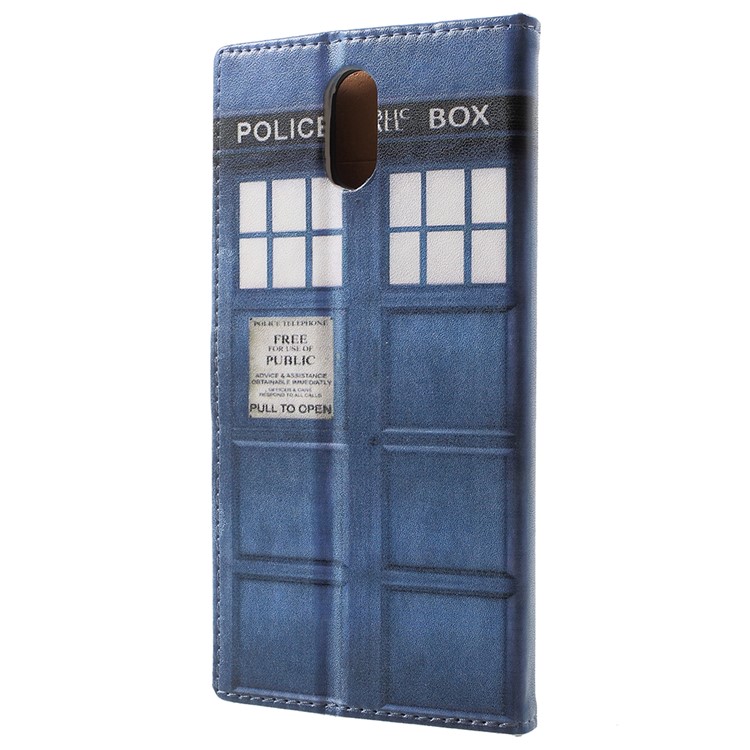For Nokia 3.1 Pattern Printing Wallet Stand Leather Case Accessory - Police Public Call Box-3