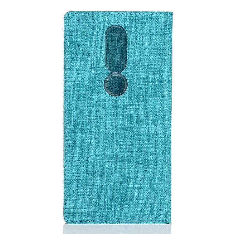 VILI DMX Cross Texture Auto-absorbed Card Holder Leather Case for Nokia 6.1 Plus / X6 (2018) - Blue-3