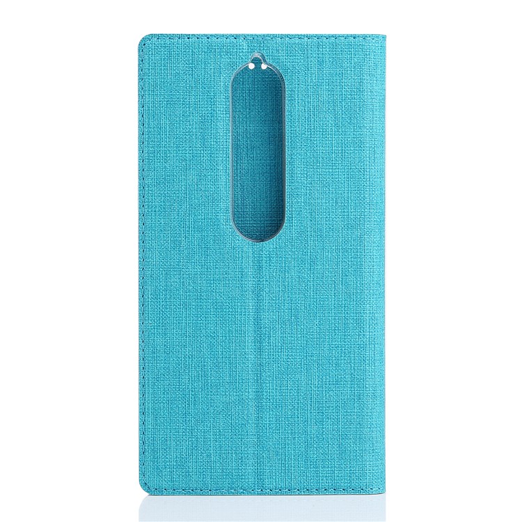 VILI DMX Cross Texture Auto-absorbed Stand Leather Phone Case for Nokia 5.1 - Blue-3