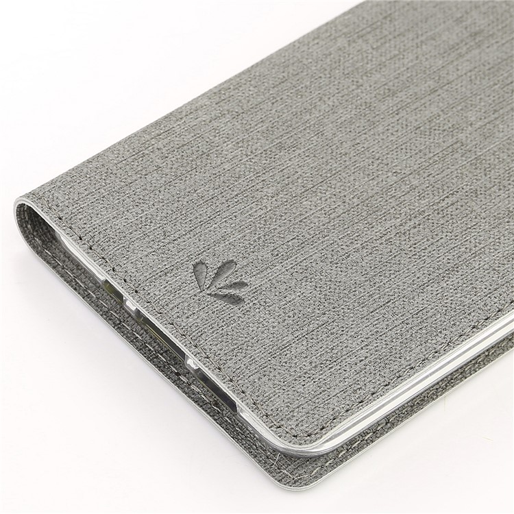 VILI DMX Cross Texture Porte-carte Auto-absorbé En Cuir Pour Téléphone Nokia Pour Nokia 3.1 - Gris-11