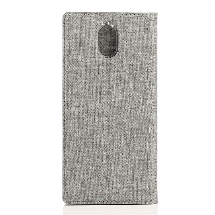 VILI DMX Cross Texture Porte-carte Auto-absorbé En Cuir Pour Téléphone Nokia Pour Nokia 3.1 - Gris-6