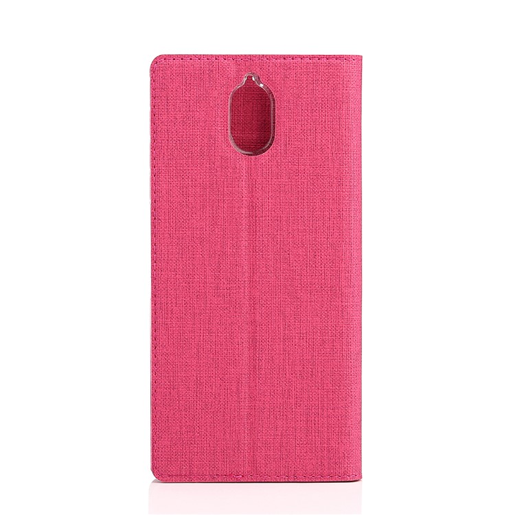VILI DMX Cross Textura Auto-absorvido Titular Do Cartão Capa De Suporte De Couro Para Nokia 3.1 - Rosa-3