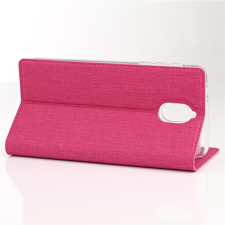 VILI DMX Cross Textura Auto-absorvido Titular Do Cartão Capa De Suporte De Couro Para Nokia 3.1 - Rosa-4