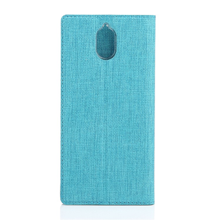 VILI DMX Cross Texture Auto-absorbed Card Holder Leather Protective Case for Nokia 3.1 - Blue-3