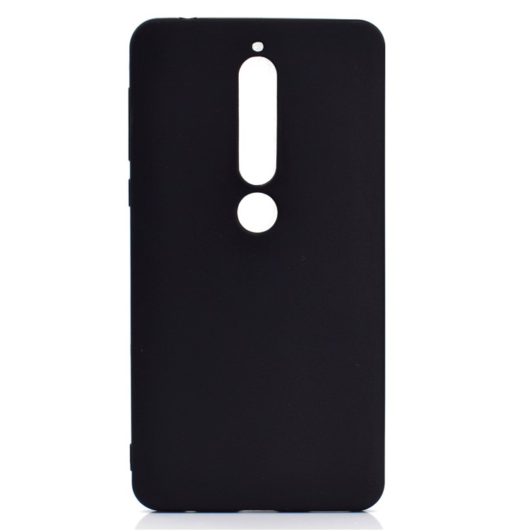 Soft Matte TPU Back Case for Nokia 6.1 (5.5-inch) - Black-2