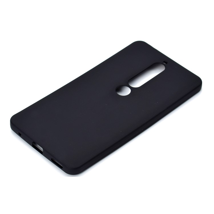 Soft Matte TPU Back Case for Nokia 6.1 (5.5-inch) - Black-3