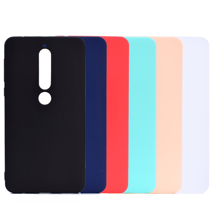 Soft Matte TPU Back Case for Nokia 6.1 (5.5-inch) - Black-8