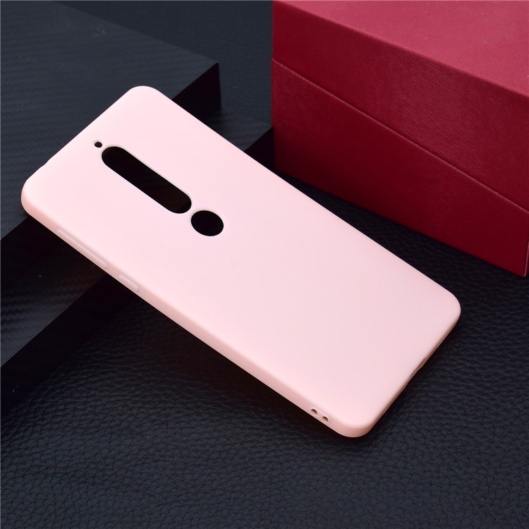 Soft Matte TPU Back Casing for Nokia 6.1 (5.5-inch) - Pink-7