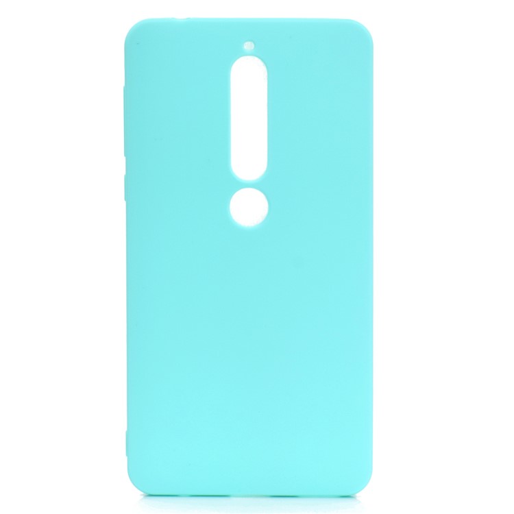 Soft Matte TPU Protective Case for Nokia 6.1 (5.5-inch) - Cyan-2