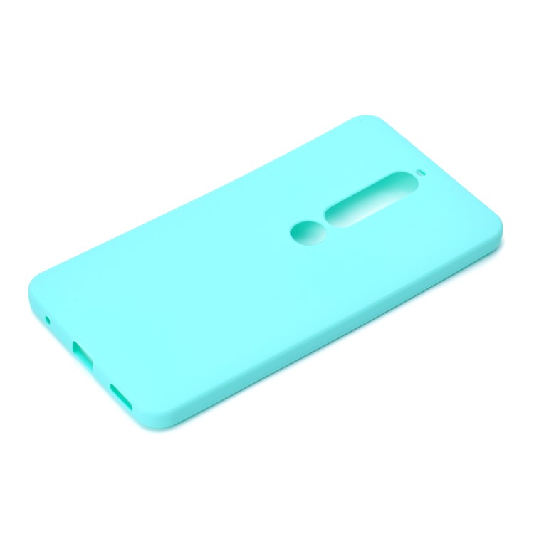 Soft Matte TPU Protective Case for Nokia 6.1 (5.5-inch) - Cyan-3
