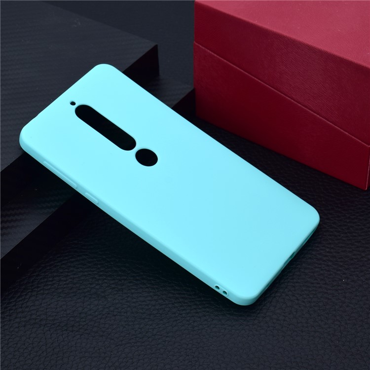 Soft Matte TPU Protective Case for Nokia 6.1 (5.5-inch) - Cyan-7