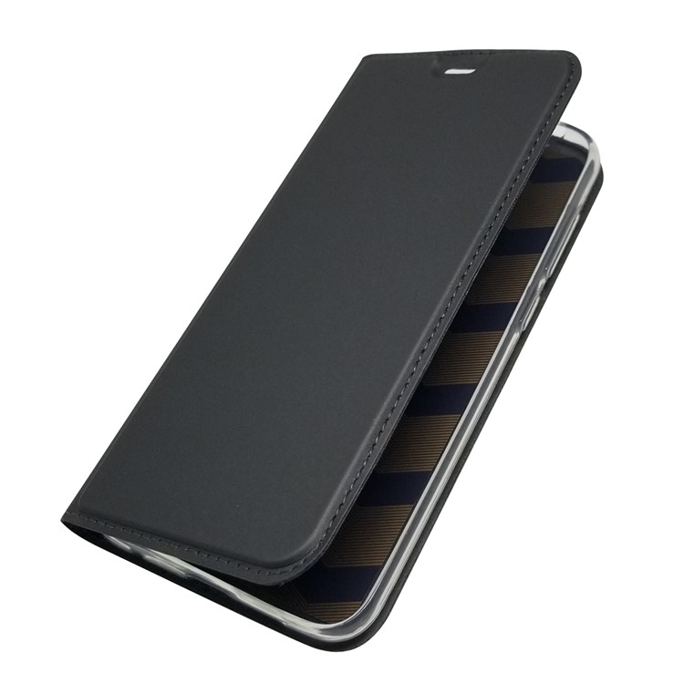 Magnetic Attraction Card Holder PU Leather Stand Casing for Nokia 6.1 Plus / X6 (2018) - Black-7