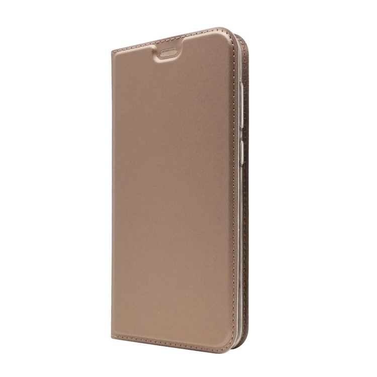 Magnetic Attraction Card Holder PU Leather Stand Case for Nokia 6.1 Plus / X6 (2018) - Rose Gold-3